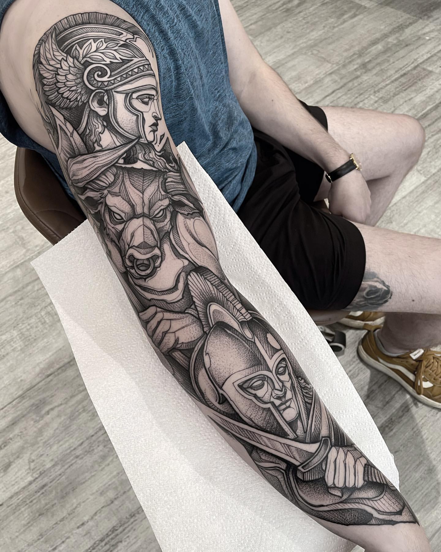 Greek God full sleeve tattoo part 2 by Steve Toth | Sleeve tattoos, Full sleeve  tattoos, Greek tattoos