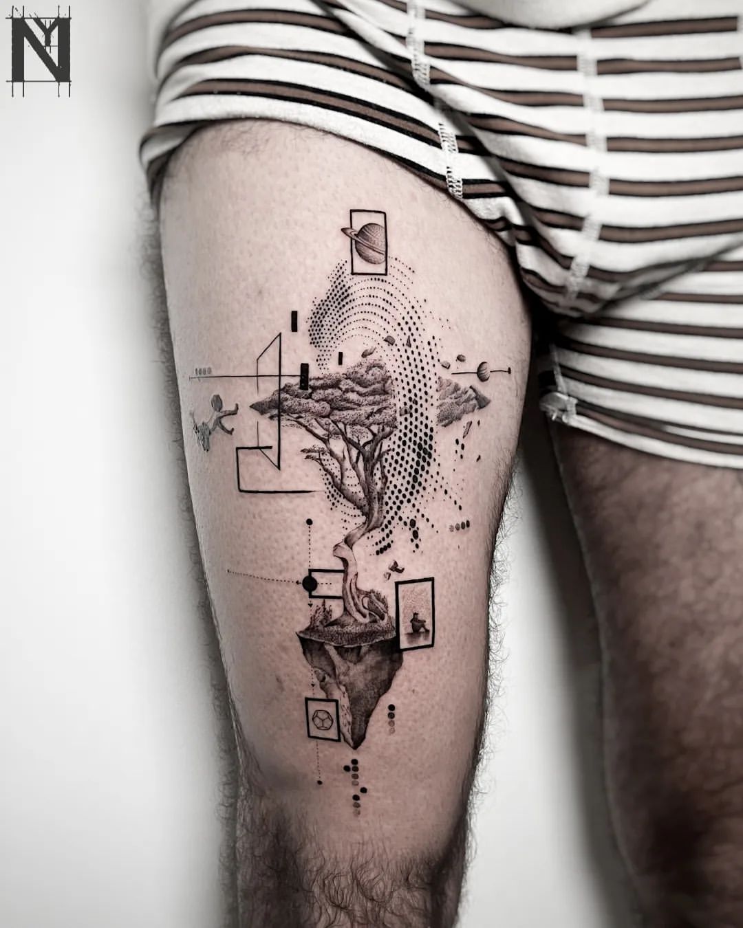 35 Masculine Thigh Tattoos for Men in 2024