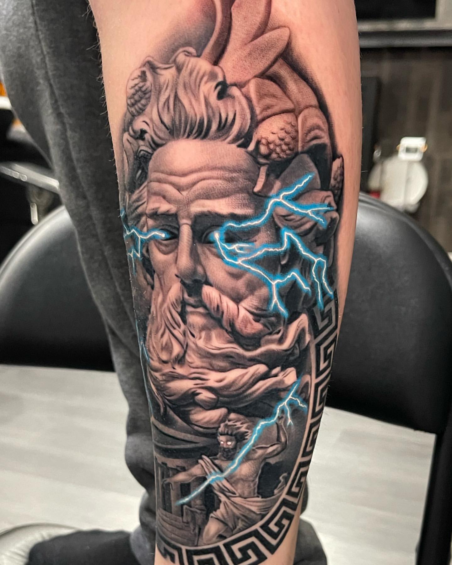 Zeus and Poseidon Back Piece. Ganga Tattoo- Hollywood : r/tattoos