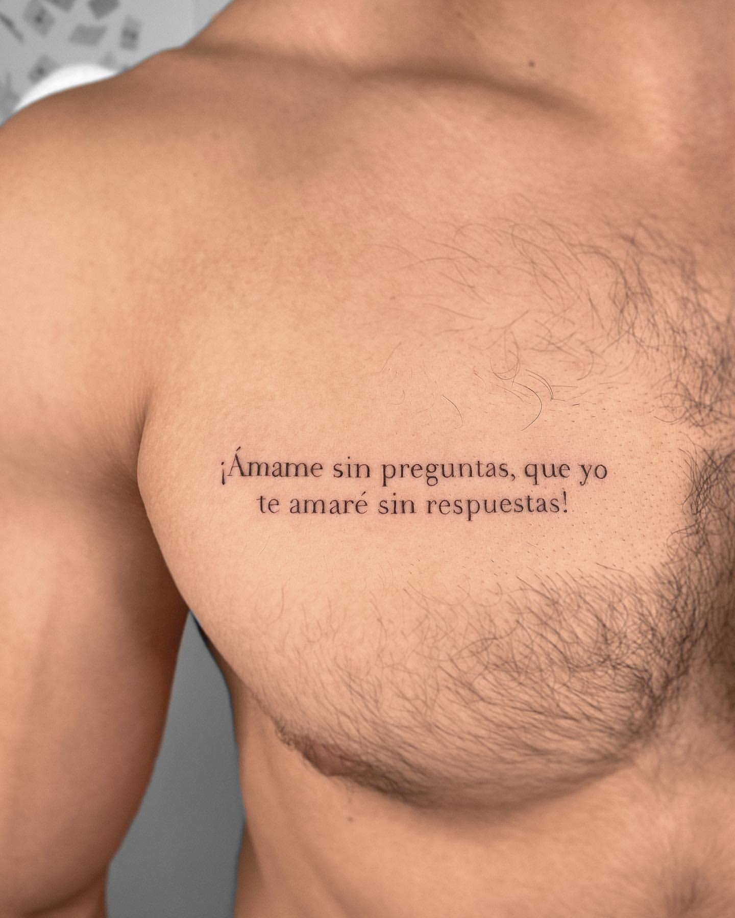 Tattoo Removal Text On Shirtless Man's Chest And Hand On White Background  Stock Photo - Alamy