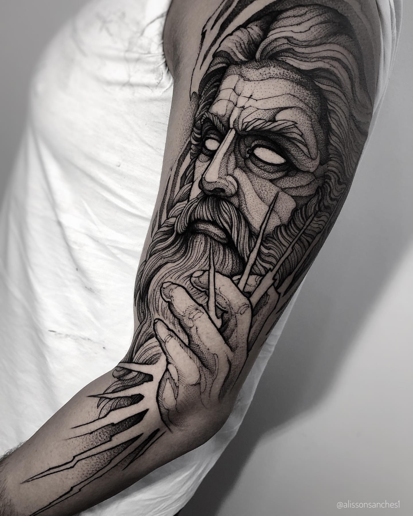 Birdman channels the power of the gods in this Black and Grey Angry Zeus  tattoo, where thunderous wrath and divine intensity converge to ... |  Instagram