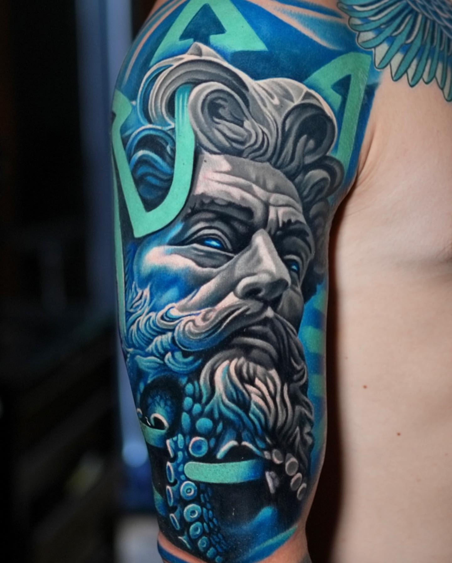 Poseidon Tattoo Ideas 23