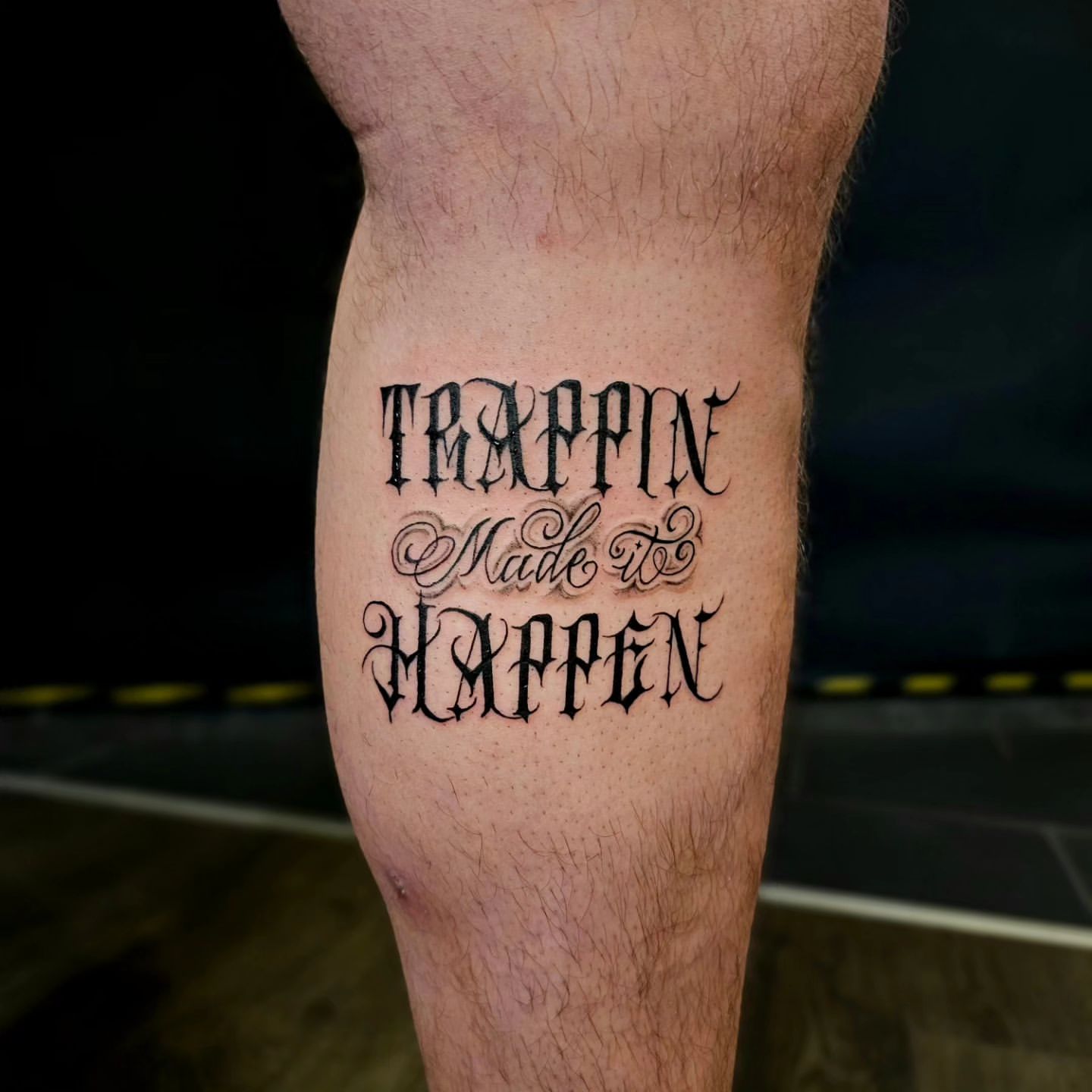 Above the knee tattoo | Knee tattoo, Tattoos, Tattoo font