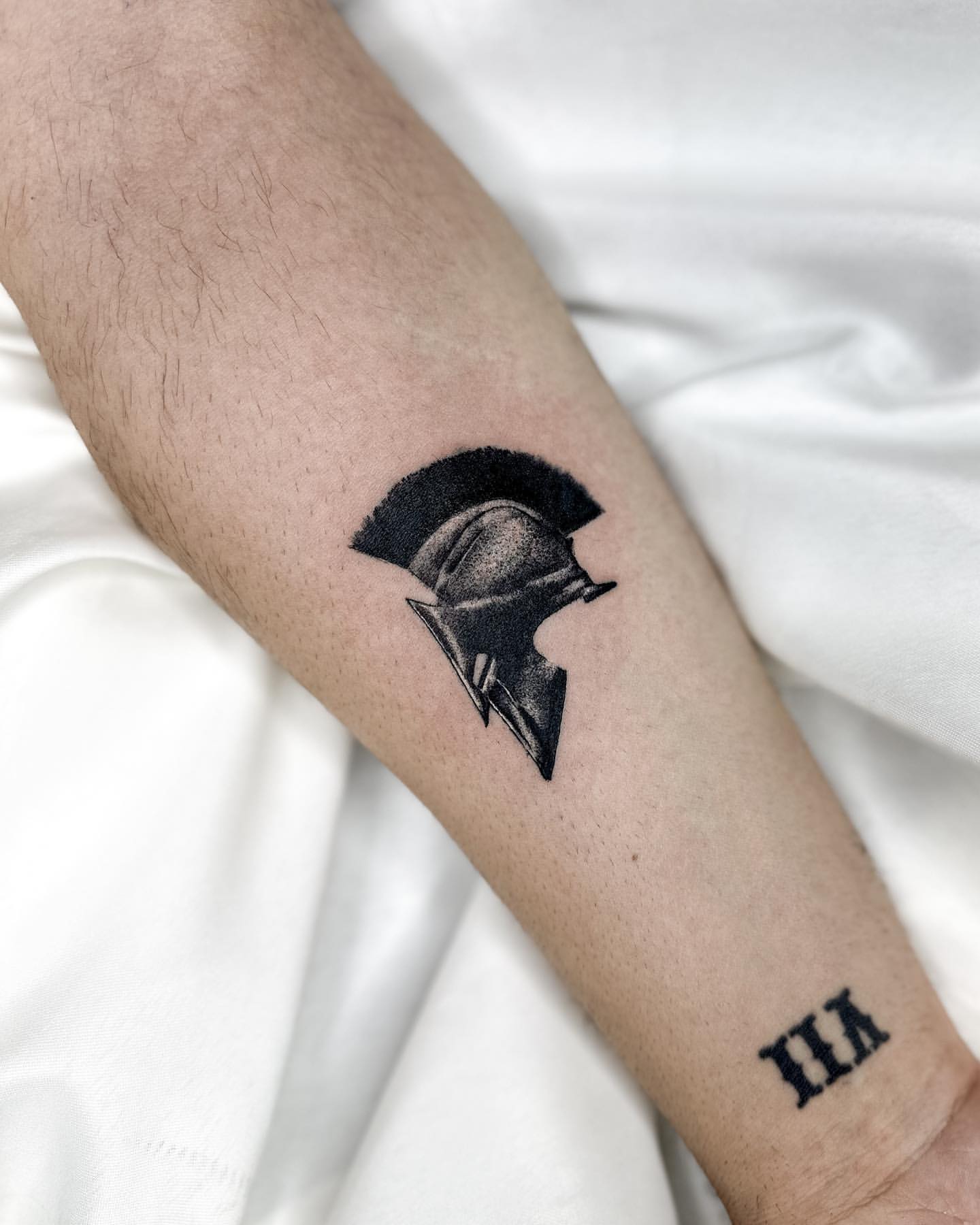 Spartan Gladiator Helmet Temporary Tattoo Sticker - OhMyTat