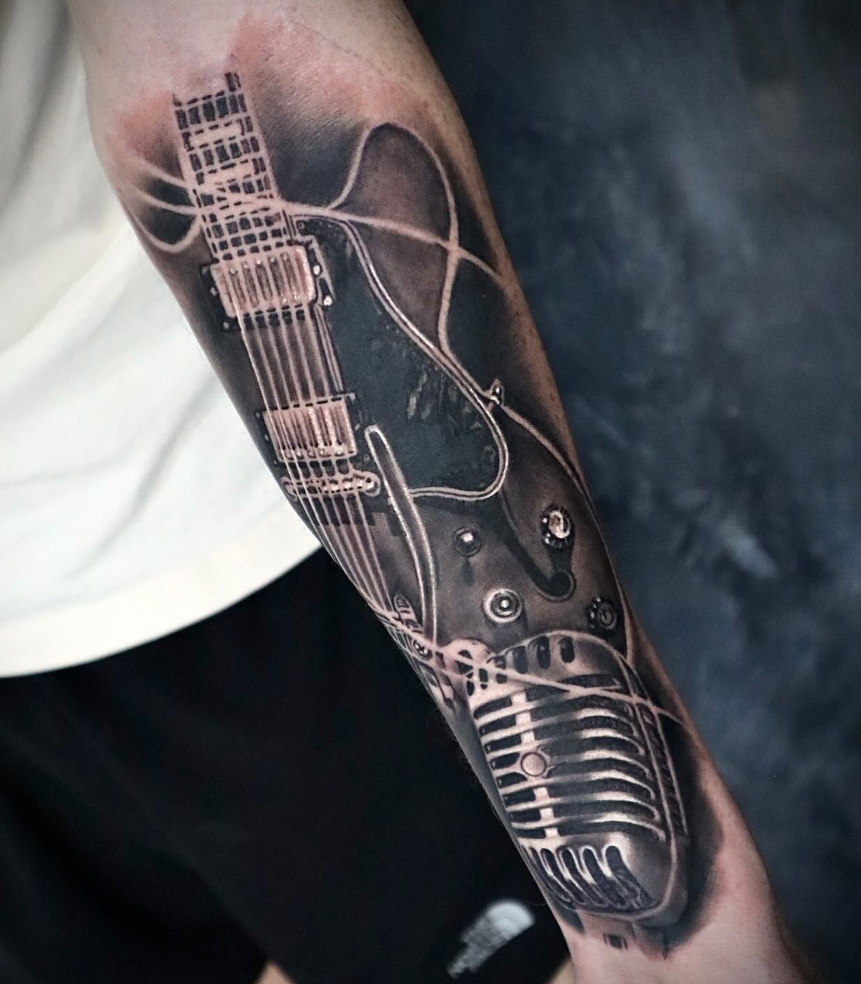 Image result for bass guitar tattoo | Music tattoo, Music tattoo designs,  Guitar tattoo